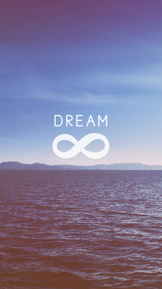 Dream water sky white letters - white letter free wallpaper