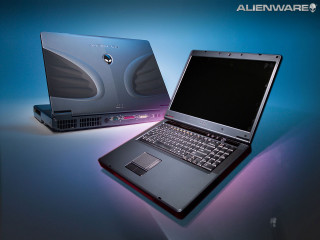 Laptop table blue background computer - top of a table next free wallpaper