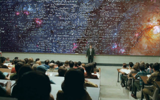 Man classroom students chalkboard writing 2 - institutional free wallpaper