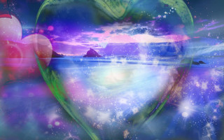 Heart sky stars person beach - alison kinnaird free wallpaper