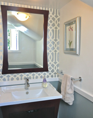 Bathroom sink mirror towel counter - a sink and a mirror free wallpaper
