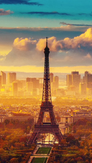 Eiffel tower paris landmark iconic - free city wallpaper