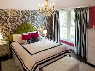 Bedroom with bed interior design 20 - dresser free wallpaper