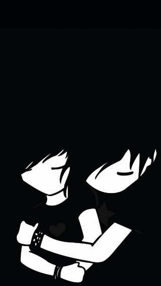 Black white photo person cellphone 5 - a cell phone free wallpaper