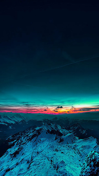 Mountain clouds sunset plane flying 3 - caspar wolf free wallpaper