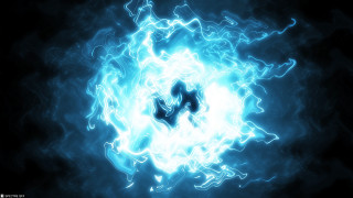 Blue white fireball skull black - a white skull free wallpaper