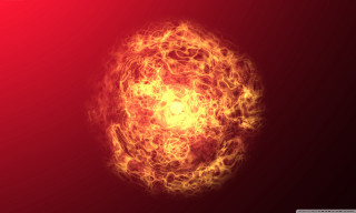 Red fire sword magic embers - yellow background free wallpaper