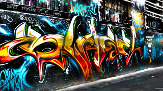 Graffiti wall fire hydrant building - graffiti paint free wallpaper