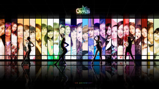 Colorful images women group cell - neon light free wallpaper