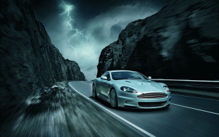 Car driving road lightning bolt - david imms free wallpaper