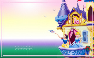 Castle princess prince bird flying - the air above free wallpaper