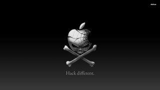 Black white apple skull crossbones - banksy free wallpaper