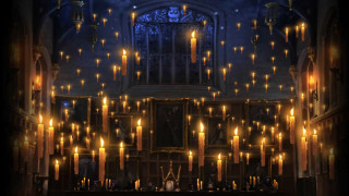 Church candles stained glass window - a church free wallpaper