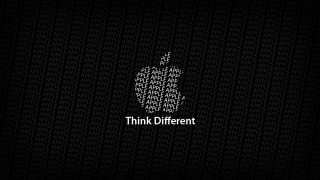 Think different black background white 2 - a white text free wallpaper for desktop