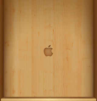 Wooden apple laptop wooden cover - underneath free wallpaper