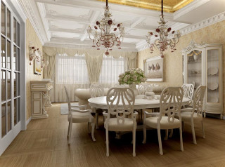 Dining room chandelier table chairs 6 - dining free wallpaper