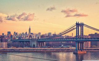 Bridge water city sunset dawn 2 - sunset free wallpaper