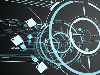 Blue black abstract background circles - circle free wallpaper