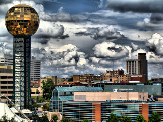 Golden ball tower city buildings - golden free wallpaper