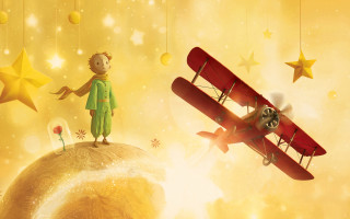 Red airplane magical realism christmas - a storybook illustration free wallpaper for desktop