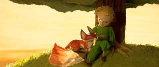 Little girl fox tree green - a yellow sky free wallpaper