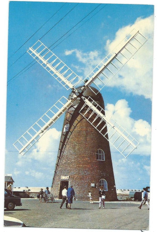 Windmill people sunny day blue - a few person free wallpaper