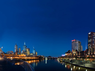City skyline night river bridge 27 - night free wallpaper
