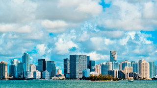 City skyline boat water clouds - a body of water in front free wallpaper