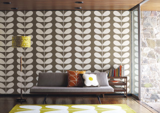 Couch livingroom flowerpattern yellowvase artsandcrafts - bold free wallpaper