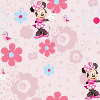 Minnie mouse floral polka dots - kitsch movement free wallpaper
