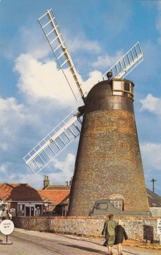 Windmill person walking road van - a van free wallpaper