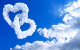 Heart shaped cloud blue sky 8 - the shape of a heart free wallpaper