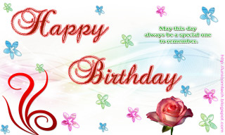Happy birthday card rose butterflies - a happy birthday card free wallpaper