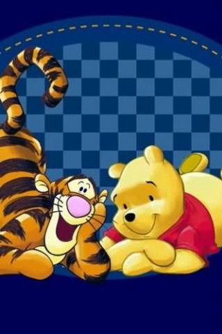 Pooh tigger checkered background disney - funny free wallpaper