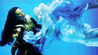 Woman dress underwater fish costume - impressionist free wallpaper