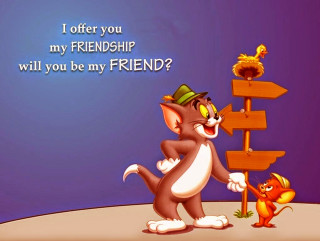Cartoon cat sign bird squirrel - a squirrel free wallpaper