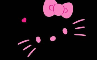 Pink kitty bow heart tail - catrin g grosse free wallpaper