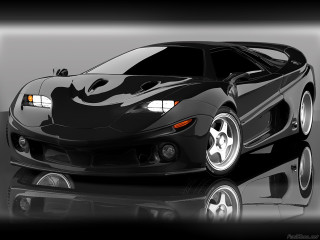 Black sports car white stripe - a white stripe free wallpaper