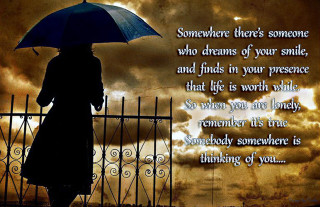 Woman umbrella fence quote standing - someone free wallpaper