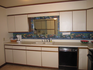 Kitchen sink dishwasher mirror arts - a sink free wallpaper