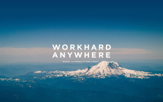 Mountain work hard blue sky - a white outline free wallpaper