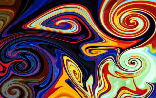 Swirly design black white red - vibrant color line free wallpaper