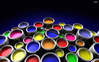 Paint cans blue black background - graffiti paint free wallpaper