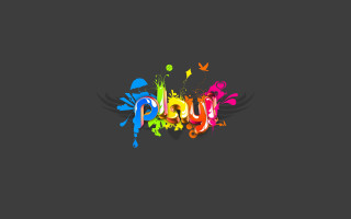 Colorful logo play bird flying - a colorful logo free wallpaper