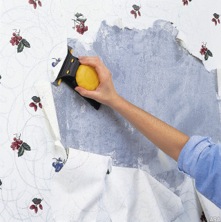 Person sponge painting wall flower - detailed oil painting free wallpaper