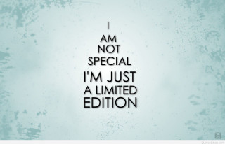 Limited edition quote blue background - a picture of a quote free wallpaper