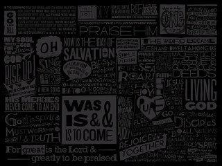 Black white poster words all 6 - a mosaic free wallpaper