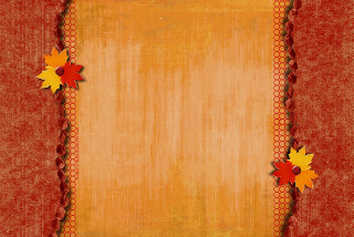 Red yellow background leaves dots - brenda chamberlain free wallpaper
