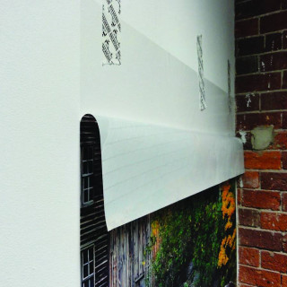 Building clock brickwall interactive art - interactive free wallpaper