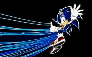 Sonic hedgehog blue white streaks - a sonic free wallpaper